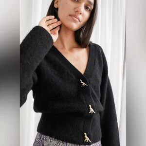 & Other Stories | Paris Atelier | Alpaca Wool Blend Dinosaur Cardigan